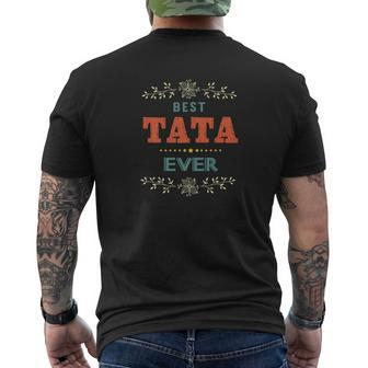 Best Tata Ever Farthers Day Grandpa Men Premium Mens Back Print T-shirt - Thegiftio UK