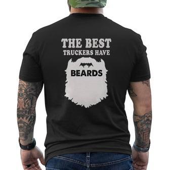 Best Trucker Beards Truck Driver Mens Back Print T-shirt | Mazezy