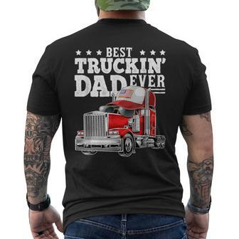 The Best Trucker Dad Of All Time Father's Day Men's T-shirt Back Print - Seseable
