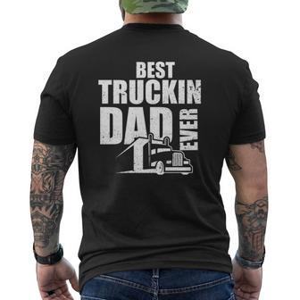 Best Truckin Dad Ever Big Rig Mens Back Print T-shirt | Mazezy