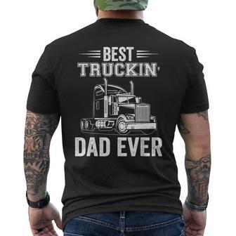 Best Truckin Dad Ever Father's Day Trucks Drivers Men's T-shirt Back Print - Thegiftio UK