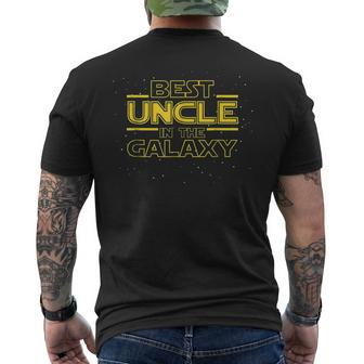 Best Uncle In The Galaxy Mens Back Print T-shirt - Thegiftio UK