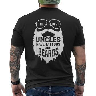 Best Uncles Beards Tattoos Husband Mens Men's T-shirt Back Print - Monsterry AU