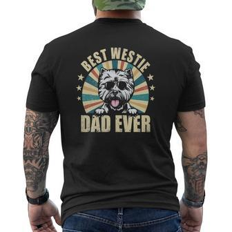 Best Westie Dad Ever Vintage Dog Lover Mens Back Print T-shirt | Mazezy DE