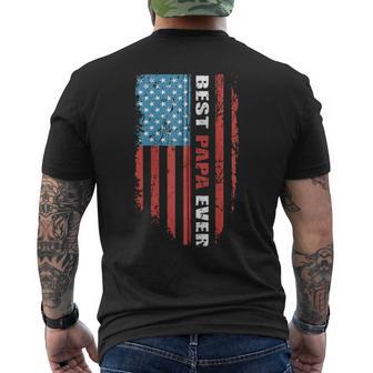 Beste Papa Jemals Süßeste Amerikanische Flagge Kapuzenjacke T-Shirt mit Rückendruck - Geschenkecke