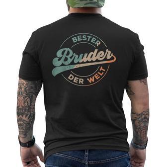 Bester Bruder Der Welt Retro Father's Day Brotherintage S T-Shirt mit Rückendruck - Geschenkecke