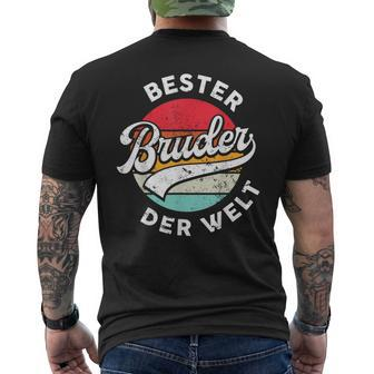 Bester Bruder Der Weltintage Bro Retro Slogan T-Shirt mit Rückendruck - Seseable