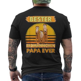 Bester Erdmännchen Papa Everatertag Erdmännchen T-Shirt mit Rückendruck - Geschenkecke