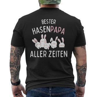 Bester Kaninchen Papa Aller Zeit Dad Rabbit T-Shirt mit Rückendruck - Seseable