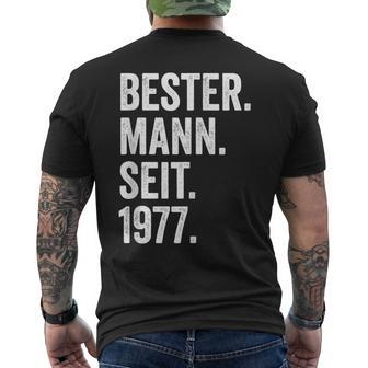 With Bester Mann Seit 1977 47 Hochzeitstag 47 Jahre T-Shirt mit Rückendruck - Seseable