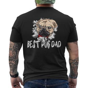 Bester Mops Papa Aller Zeitenintage T-Shirt mit Rückendruck - Geschenkecke