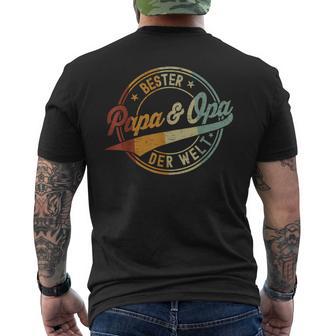 Bester Papa & Opa Der Welt T-Shirt mit Rückendruck - Geschenkecke