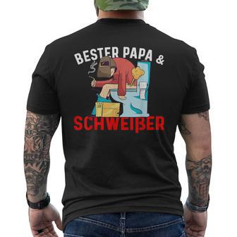 Bester Papa & Schweißer T-Shirt mit Rückendruck - Geschenkecke