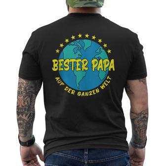 Bester Papa Auf Der Ganzen Welt I Papaatertag T-Shirt mit Rückendruck - Geschenkecke