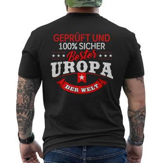 Bester Uropa Der Welt T-Shirt mit Rückendruck - Seseable