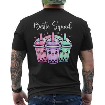 Bestie Squad Twin Day For Girls Bff Boba Tea Best Friend Men's T-shirt Back Print | Mazezy