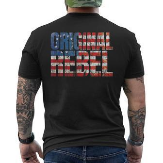 Betsy Ross American Flag Original Rebel Vintage Distressed Men's T-shirt Back Print - Monsterry CA