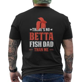 Betta Fish Dad Aquarist Aquarium Aquaristic Fish Keeper Mens Back Print T-shirt | Mazezy