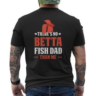 Betta Fish Dad Aquarist Aquarium Aquaristic Fish Keeper Mens Back Print T-shirt | Mazezy
