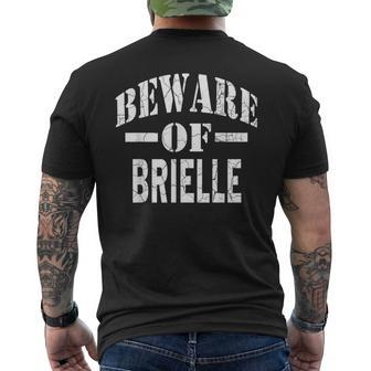 Beware Of Brielle Family Reunion Last Name Team Custom Men's T-shirt Back Print - Seseable