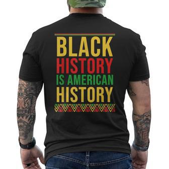 Bhm Black History Is American History African American Men's T-shirt Back Print - Monsterry