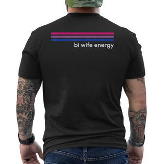 Bi Wife Energy Bisexual Pride Flag Bisexuality Lgbtq Mens Back Print T-shirt - Thegiftio UK
