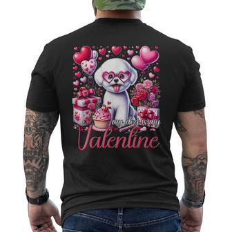 My Bichon Frise Is My Valentine Dogs Lovers Bichon Men's T-shirt Back Print | Mazezy UK
