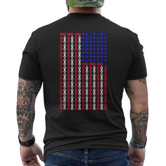 Bicycle Chain American Flag For Cyclists Bmx Bikers Men's T-shirt Back Print - Monsterry DE