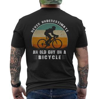 On A Bicycle Cycling Men's T-shirt Back Print - Seseable