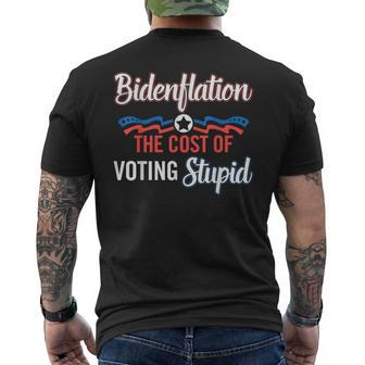 Biden Flation The Cost Of Voting Stupid Anti Biden 4Th July Men's T-shirt Back Print - Seseable