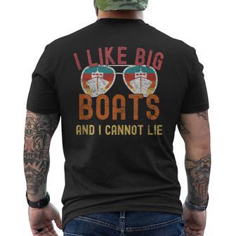 I Like Big Boats And I Cannot Lie Yacht Boating Cruise Men's T-shirt Back Print - Monsterry CA