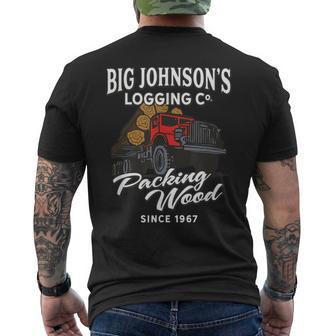 Big Johnson's Logging Co Packing Wood Logger Men's T-shirt Back Print - Monsterry UK