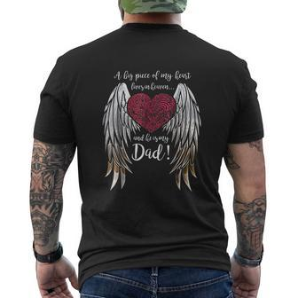 A Big Piece Of My Heart Lives In Heaven He Is My Dad Mens Back Print T-shirt - Thegiftio UK
