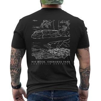 Big Rock At Cherokee Park In Louisville Kentucky Men's T-shirt Back Print - Monsterry DE