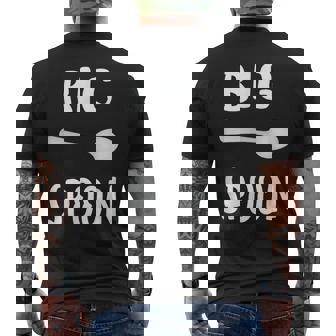 Big Spoon Matching Family Couple Men's T-shirt Back Print - Monsterry