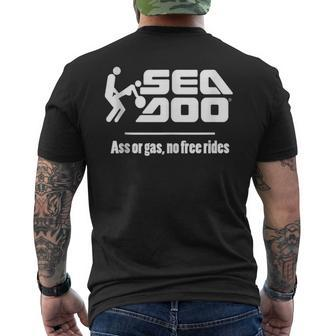 Big Wave Seadoo Ass Or Gas No Free Rides Men's T-shirt Back Print - Monsterry