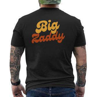 Big Zaddy Fathers Day Retro Style Mens Back Print T-shirt | Mazezy