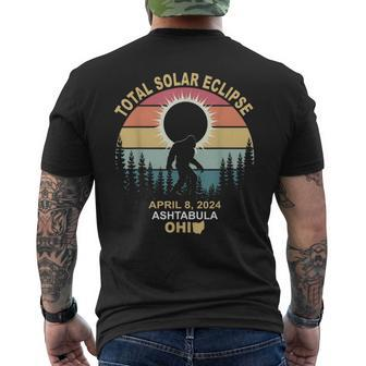 Bigfoot Ashtabula Ohio Total Solar Eclipse 2024 Men's T-shirt Back Print | Mazezy AU