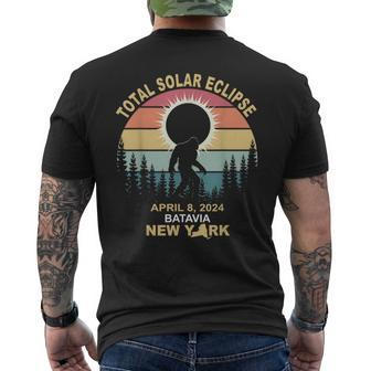 Bigfoot Batavia New York Total Solar Eclipse 2024 Men's T-shirt Back Print - Monsterry AU