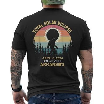 Bigfoot Booneville Arkansas Total Solar Eclipse 2024 Men's T-shirt Back Print | Mazezy
