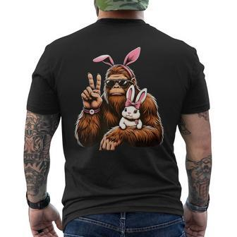 Bigfoot Bunny Easter Day Sasquatch Men's T-shirt Back Print - Seseable