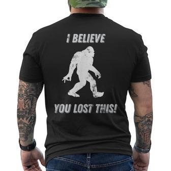 Bigfoot Circle Game I Believe You Lost This Graphic Men's T-shirt Back Print - Monsterry AU