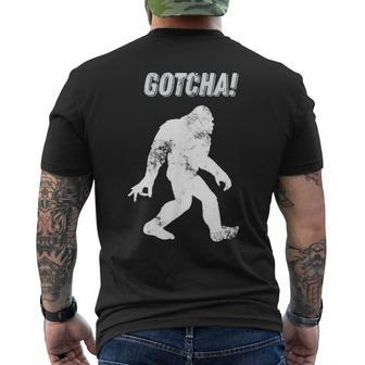 Bigfoot Circle Game Gotcha Meme Ok Hand T Men's T-shirt Back Print - Monsterry