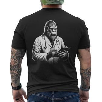 Bigfoot Doctor Sasquatch Vintage Dr Bigfoot Medical Men's T-shirt Back Print - Monsterry