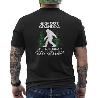 Bigfoot Grandpa Sasquatch Mens Back Print T-shirt | Mazezy