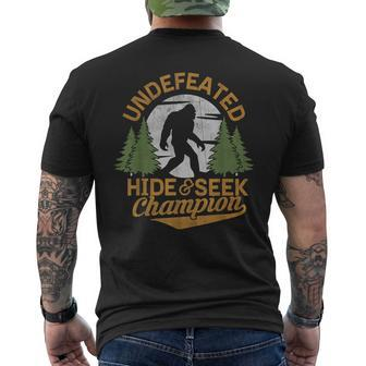 Bigfoot Hide And Seek Champion Sasquatch Stuff Men Men's T-shirt Back Print - Thegiftio UK
