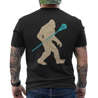 Bigfoot Lacrosse Stick Vintage Lax Men's T-shirt Back Print - Monsterry