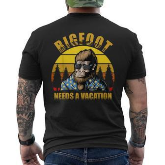 Bigfoot Needs Holiday Men's T-shirt Back Print - Thegiftio UK