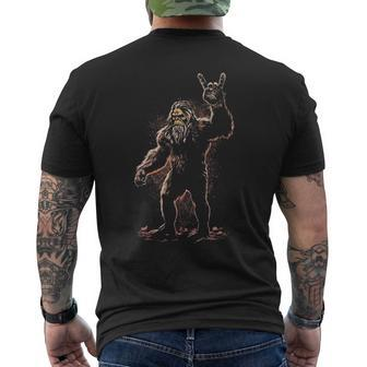 Bigfoot Rock On Sasquatch Rock & Roll Party Men's T-shirt Back Print - Thegiftio UK