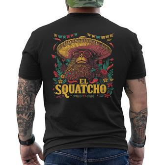 Bigfoot Sasquatch Cinco De Mayo Mexican Sombrero Fiesta Men's T-shirt Back Print - Monsterry AU
